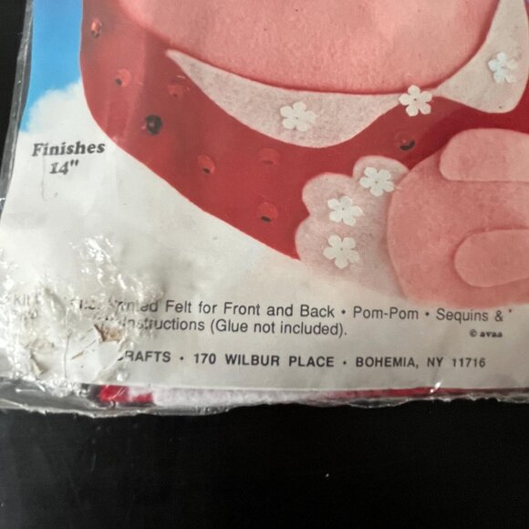 Vintage Felt Christmas Stocking Kit // Mrs. Claus // No Sew // Unopened Package - Picture 2 of 3